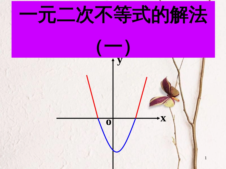 河北省南宫市高中数学 第三章 不等式 3.2 一元二次不等式的解法课件 新人教A版必修5_第1页