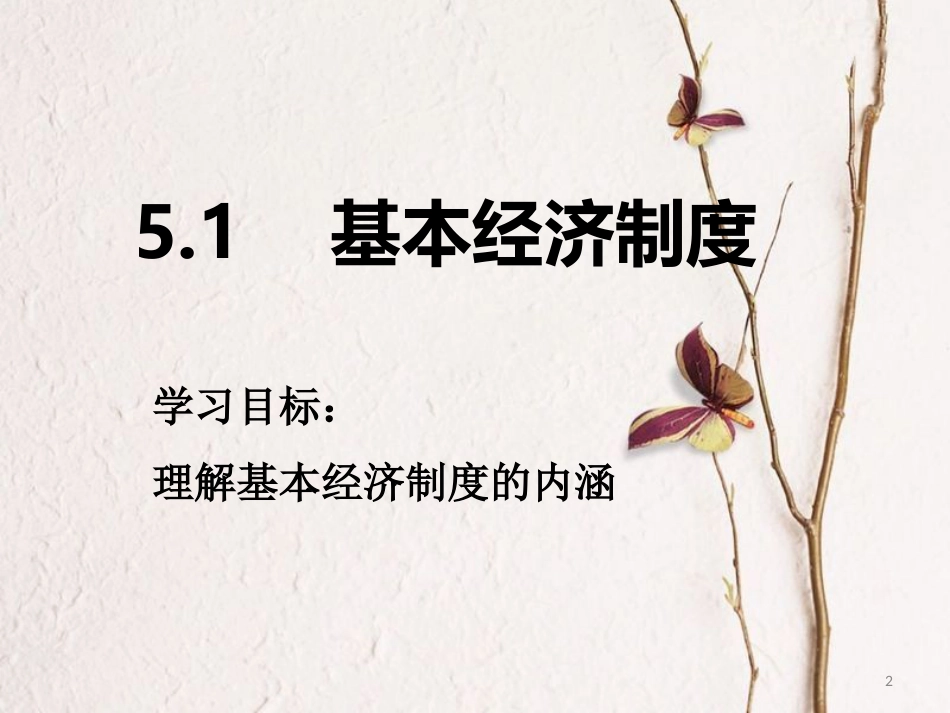 八年级道德与法治下册 第三单元 人民当家作主 第五课 我国基本制度 第1框 基本的经济制度课件 新人教版_第2页