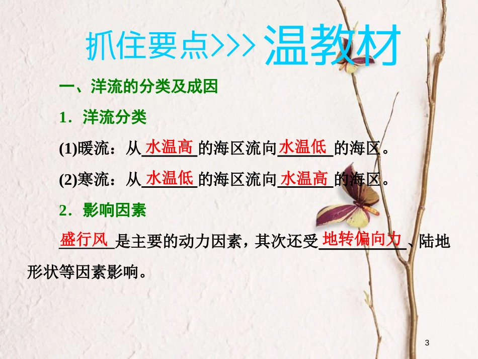 2019版高考地理大一轮复习 第一部分 第二章 自然环境中的物质运动和能量交换 第七讲 洋流课件 湘教版_第3页