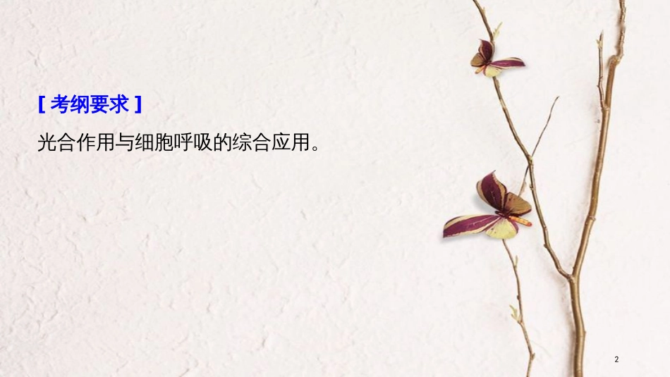 2019版生物高考大一轮复习 第三单元 细胞的能量代谢 第10讲 光合作用与细胞呼吸的综合应用课件 北师大版_第2页