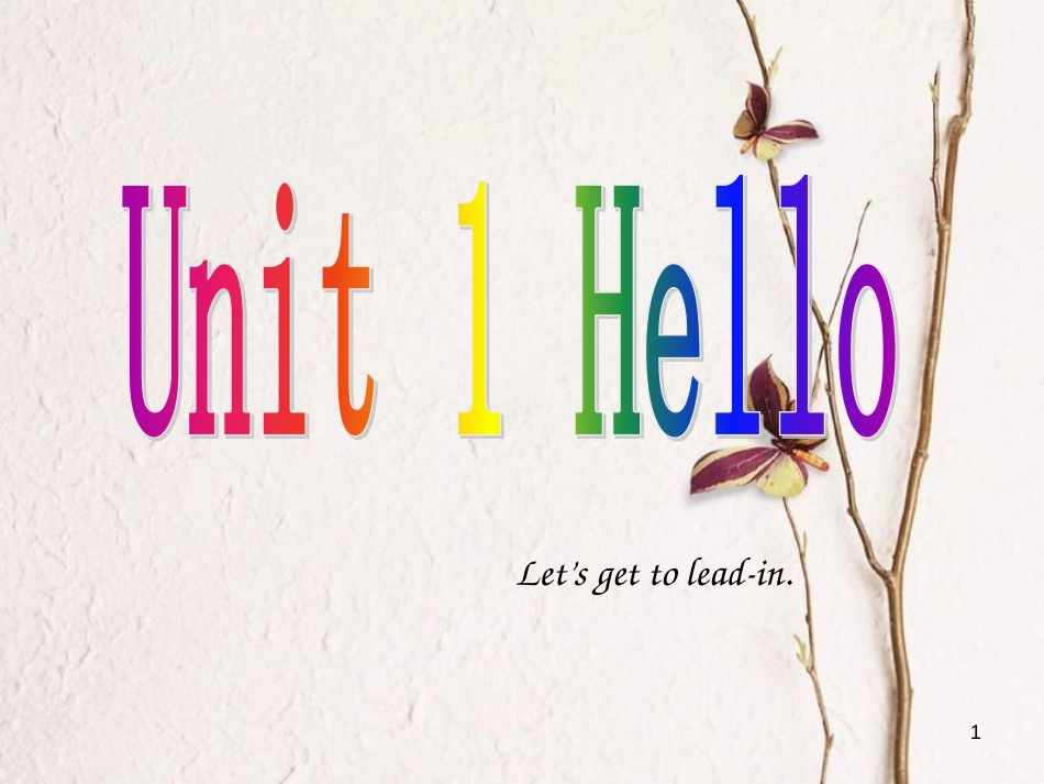 一年级英语上册 Unit 1 Hello课件1 牛津上海版_第1页