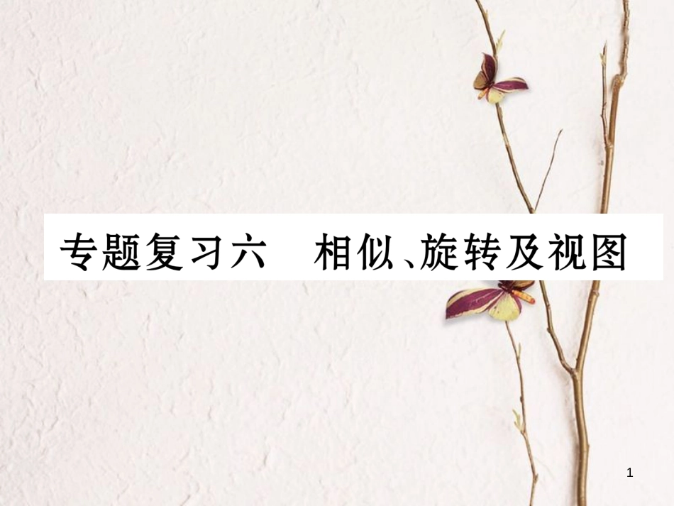九年级数学下册 期末专题复习 专题复习6 相似、旋转及视图作业课件 （新版）新人教版_第1页
