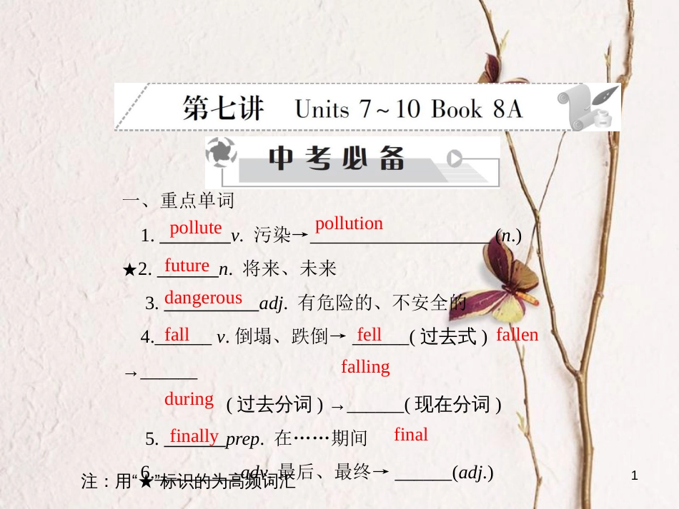 年中考英语 第二部分 教材研析篇 第七讲课件 人教新目标版_第1页