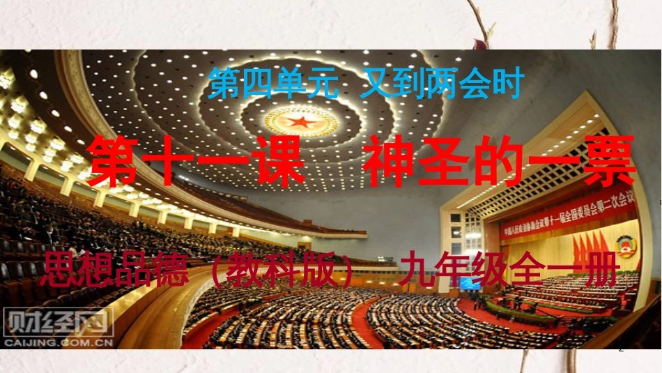 九年级政治全册 第四单元 又到两会时 第十一课《神圣的一票》课件2 教科版_第2页