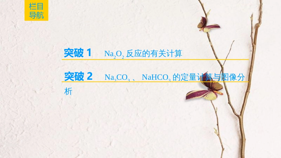 （全国通用）2019版高考化学一轮复习 第3章 金属及其化合物 专项突破5 Na2O2、Na2CO3与NaHCO3的有关计算课件_第2页