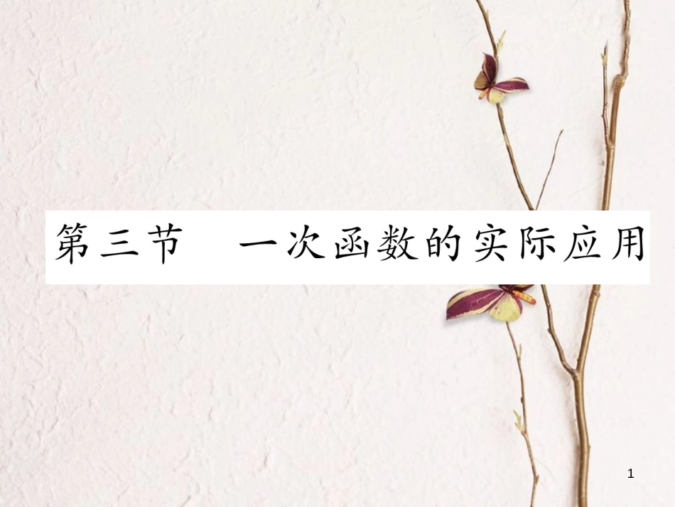（青海专版）中考数学复习 第1编 教材知识梳理篇 第3章 函数及其图象 第3节 一次函数的实际应用（精讲）课件_第1页