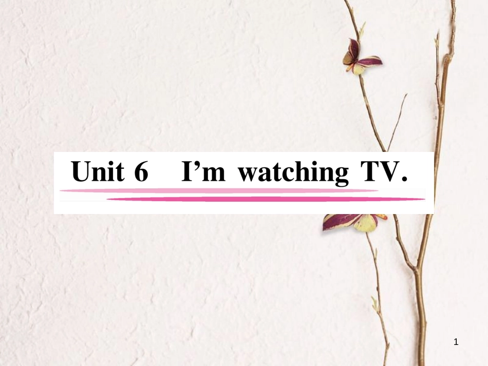 （安徽专版）七年级英语下册 Unit 6 I'm watching TV（第1课时）Section A（1a-2d）习题课件 （新版）人教新目标版_第1页