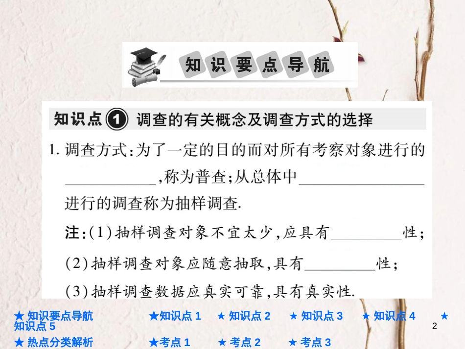 中考数学总复习 第一部分 基础知识复习 第8章 统计与概率 第1讲 统计课件_第2页