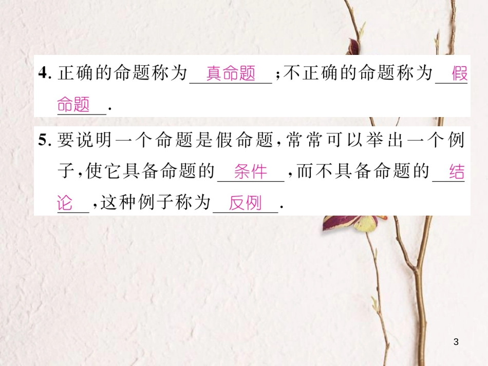 （成都专版）八年级数学上册 7.2 定义与命题（1）习题课件 （新版）北师大版_第3页