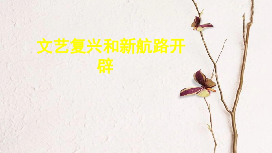中考历史专题复习 文艺复兴和新航路开辟课件 新人教版_第1页