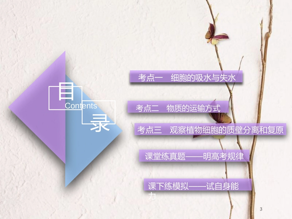 （全国通用版）2019版高考生物一轮复习 第1部分 分子与细胞 第二单元 细胞的结构与物质的输入和输出 第3讲 物质跨膜运输的实例和方式精准备考实用课件_第3页
