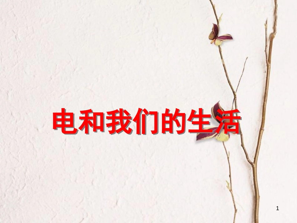 五年级科学上册 4.5 电与我们的生活课件1 湘教版_第1页