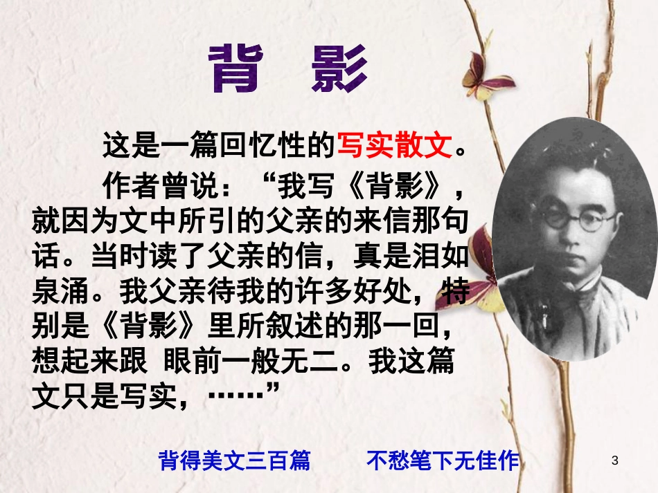 八年级语文上册 第一单元 1《背影》课件4 北京课改版_第3页