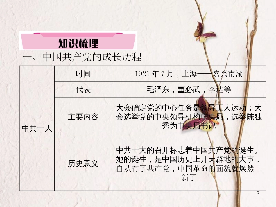 （青海专版）中考历史总复习 第二编 热点专题速查 专题3 中国共产党的辉煌历史课件_第3页