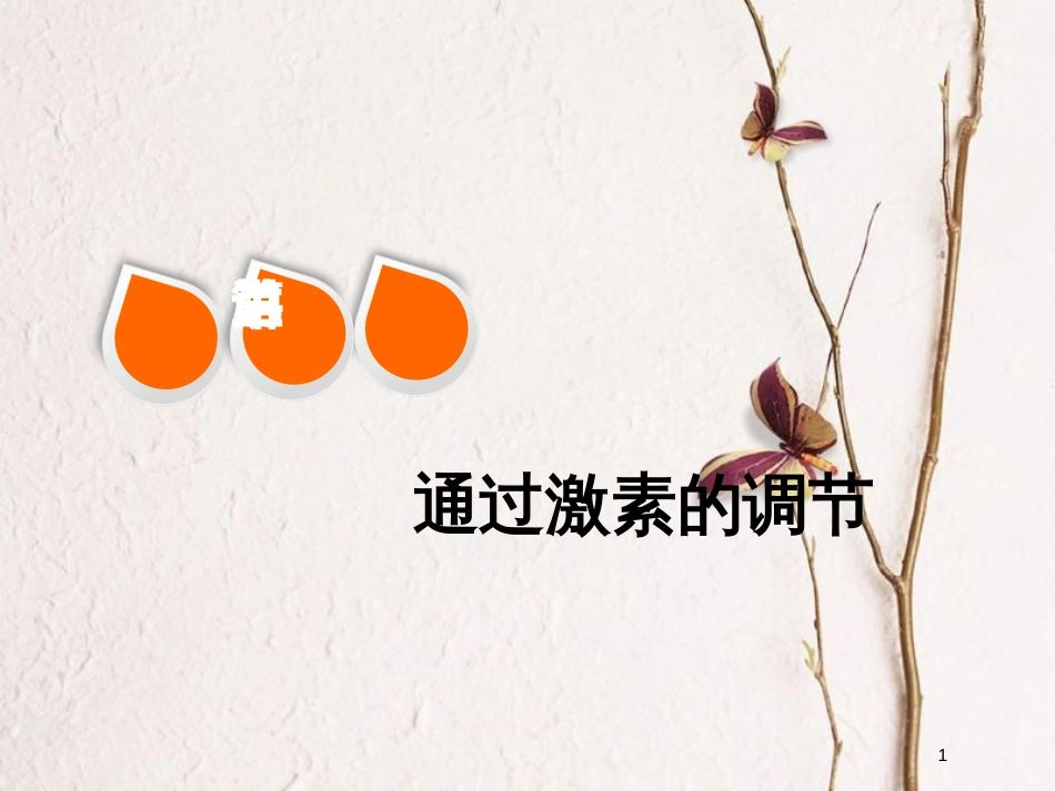 2019版高考生物一轮复习 第八单元 动物和人体生命活动的调节 第三讲 通过激素的调节精选课件_第1页