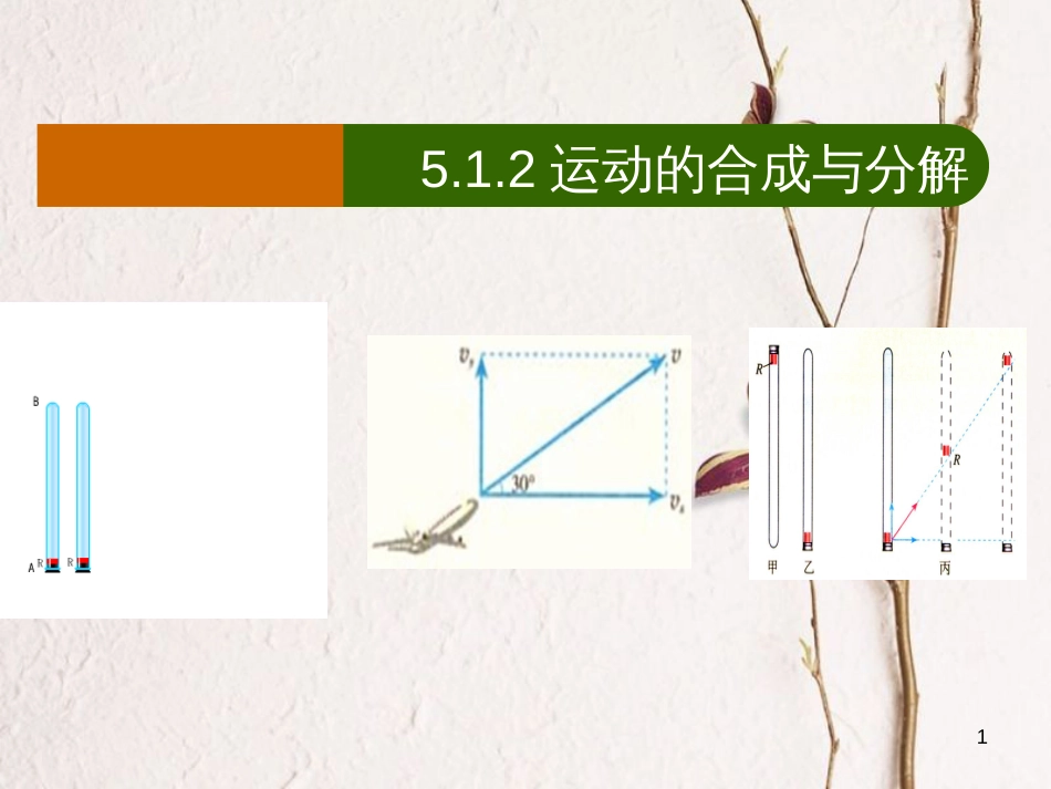 河北省邢台市高中物理第五章曲线运动5.1.2运动的合成与分解课件新人教版必修2_第1页