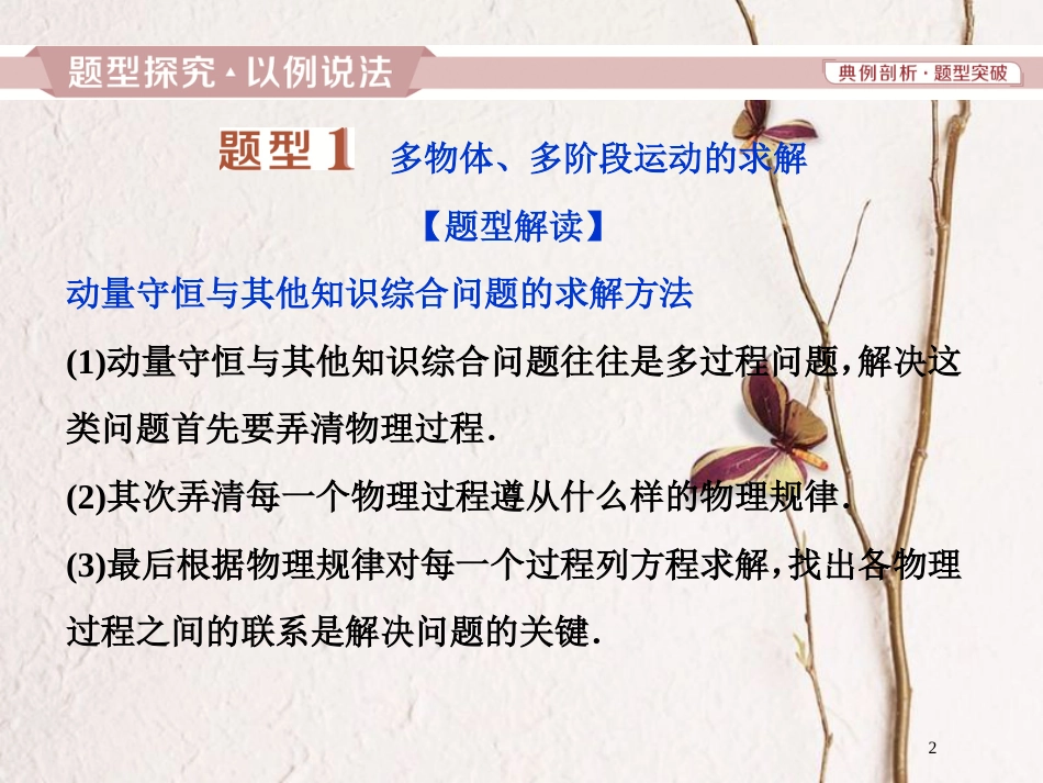 2019届高考物理总复习 第六章 碰撞与动量守恒 题型探究课 动量守恒中的力学综合问题课件_第2页