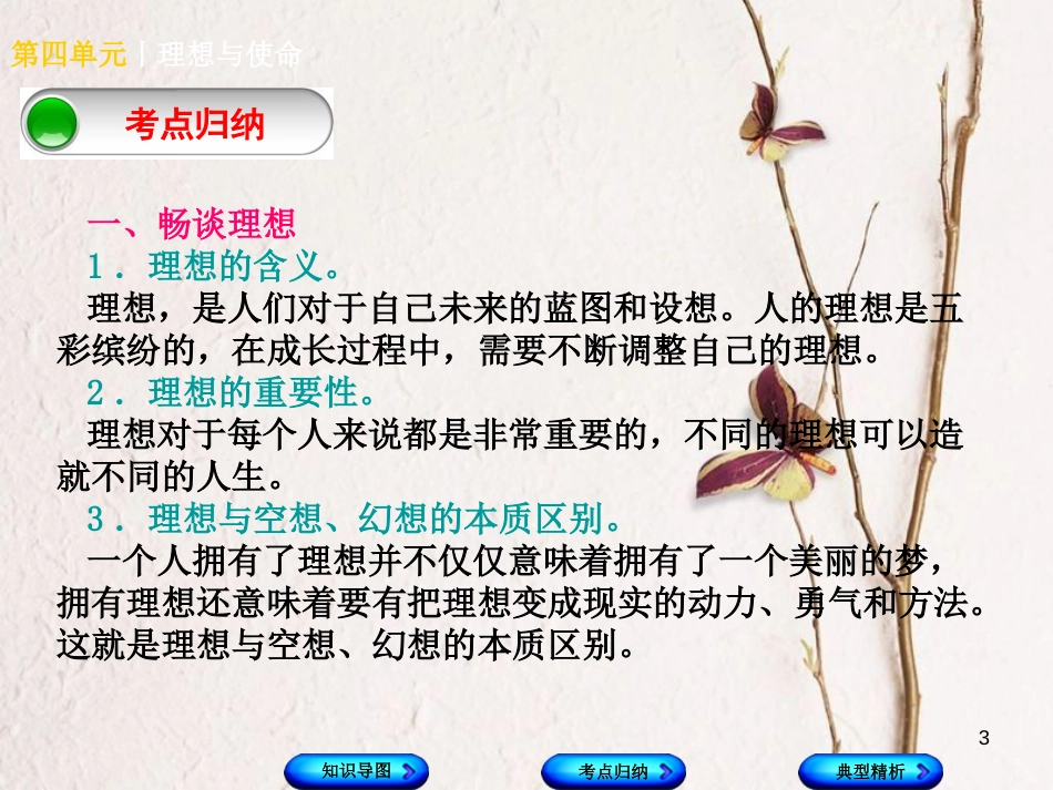 （广西北部湾专版）中考政治 九年级全一册 第四单元 理想与使命知识梳理课件_第3页