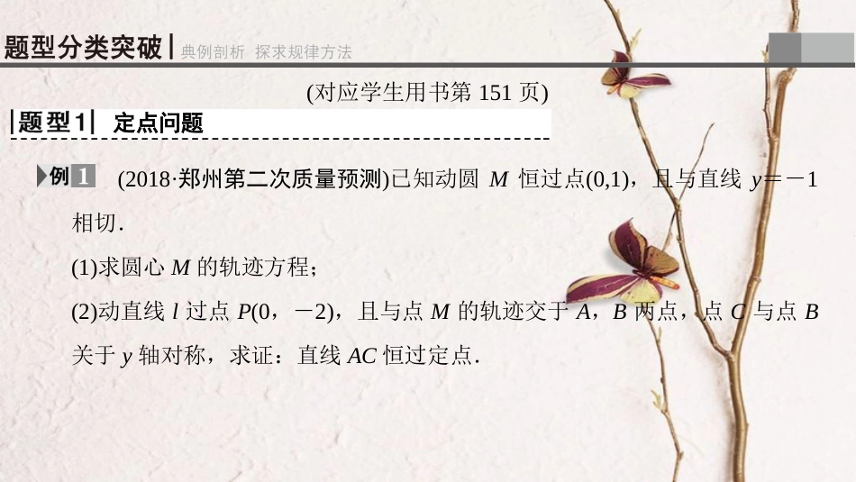 2019年高考数学一轮复习 第8章 平面解析几何 第9节 第2课时 定点、定值、范围、最值问题课件 理 北师大版_第3页