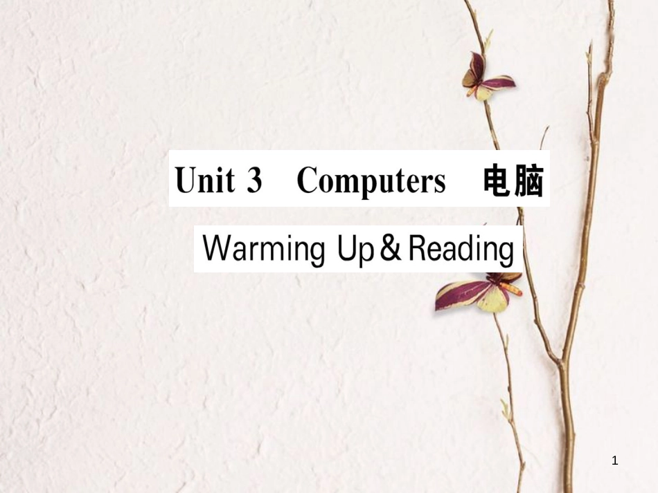 高中英语 Unit 3 Computers Warming Up Reading课件 新人教版必修2_第1页