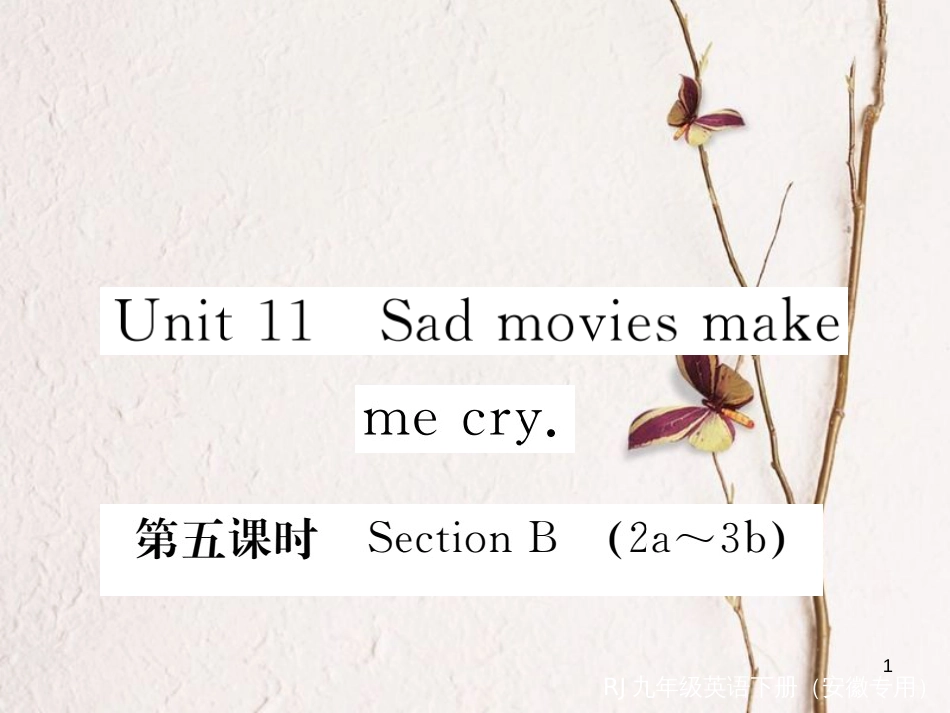 （安徽专版）九年级英语全册 Unit 11 Sad movies make me cry（第5课时）习题课件 （新版）人教新目标版_第1页