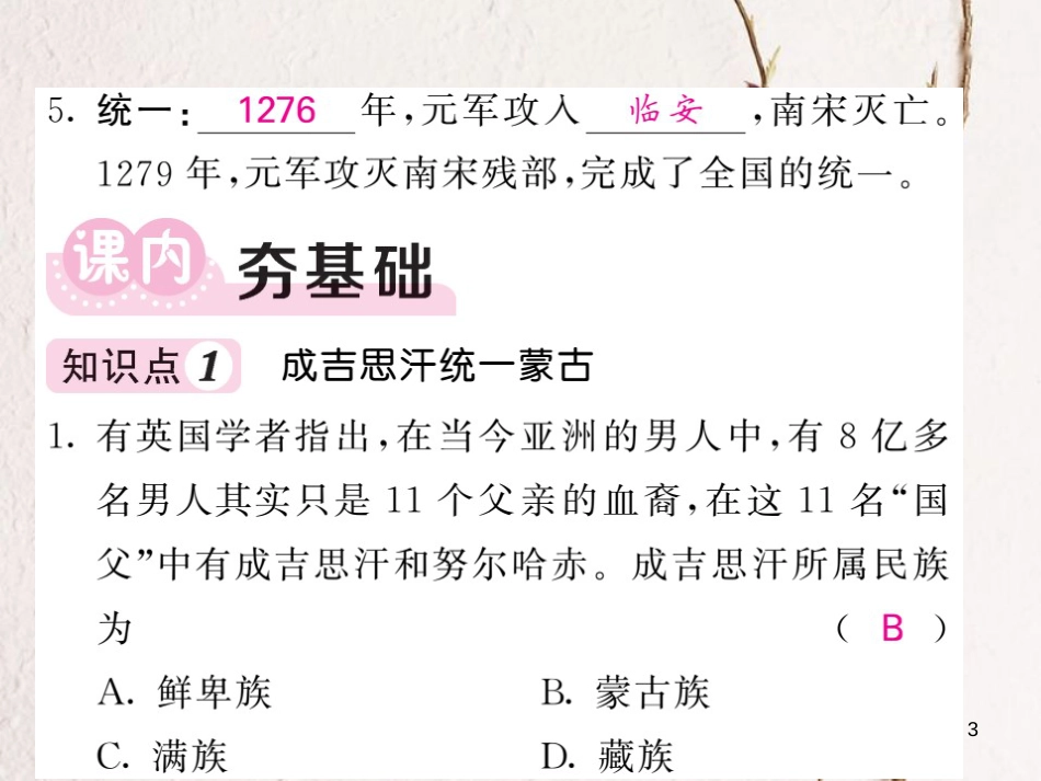 七年级历史下册 第二单元 辽宋夏金元时期：民族关系发展和社会变化 第10课 蒙古族的兴起与元朝的建立课件 新人教版[共15页]_第3页