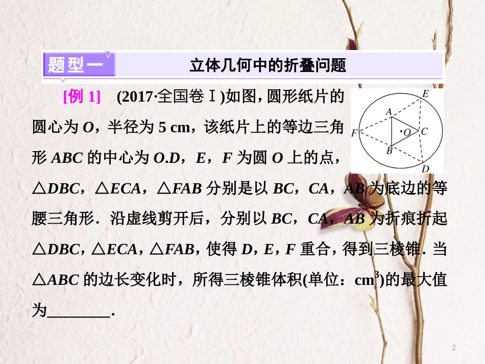 （浙江专版）高考数学二轮专题复习 第一部分 专题四 重难问题增分指导（四）立体几何的创新问题课件_第2页