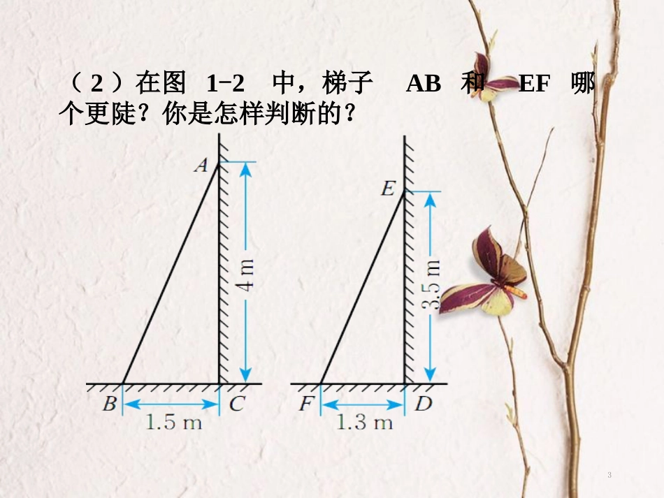 九年级数学下册 第一章 直角三角形的边角关系 1.1《锐角三角函数》课件1 （新版）北师大版_第3页