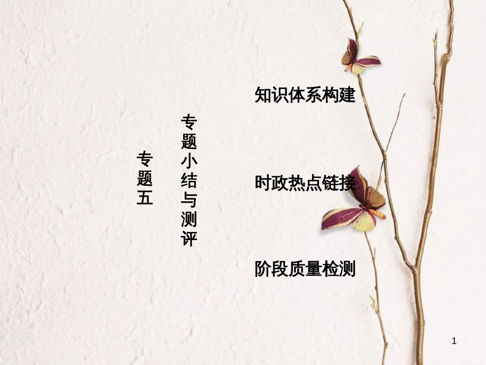 高中政治 专题五 中国社会主义市场经济的探索专题小结与测评课件 新人教版选修2_第1页