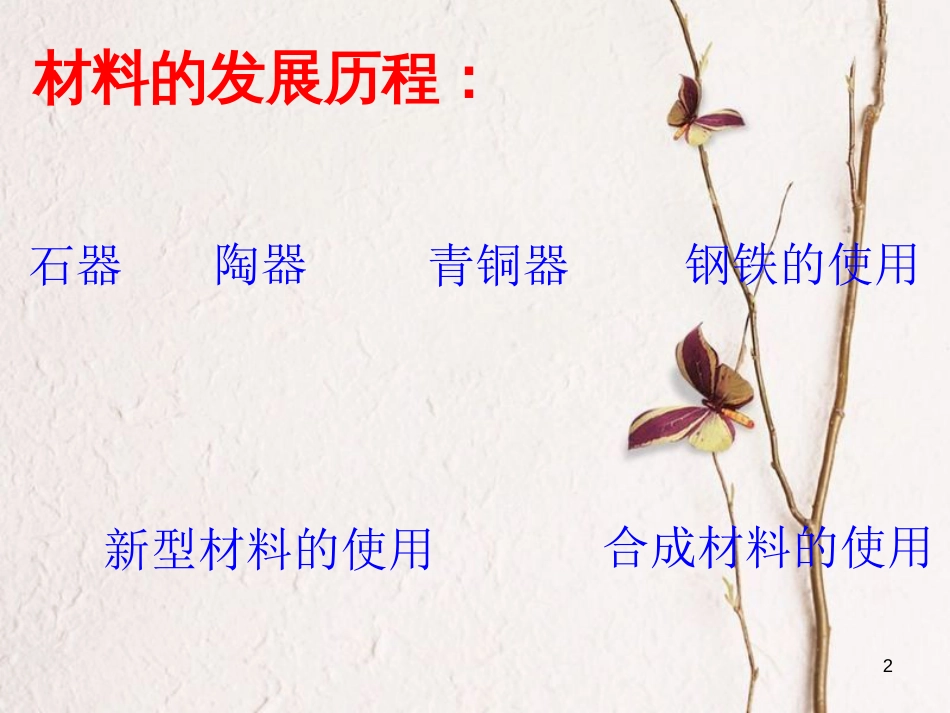 九年级科学上册 2.6 材料的利用与发展课件 （新版）浙教版_第2页
