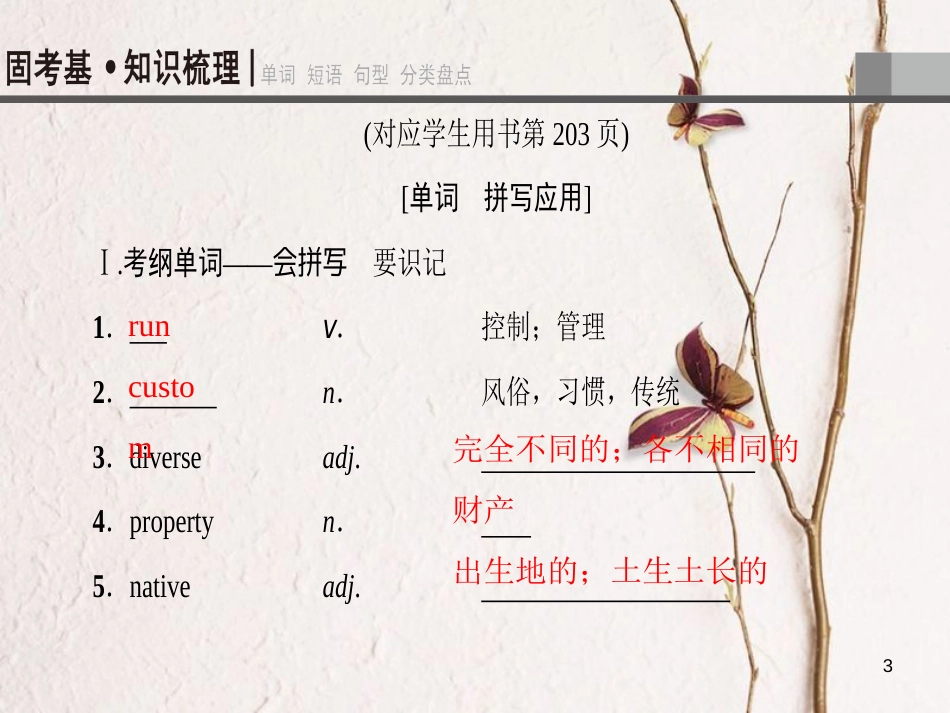 2019版高三英语一轮复习 Module 5 Ethnic Culture课件 外研版选修7_第3页