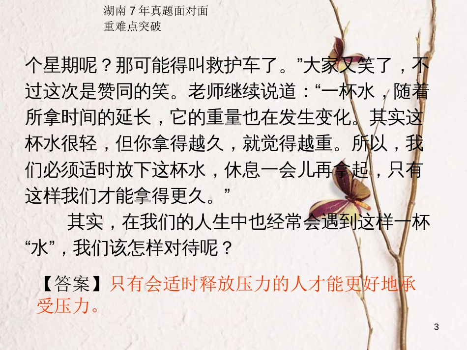 湖南省2018中考语文总复习 第一部分 积累与运用 专题六 综合探究课件_第3页