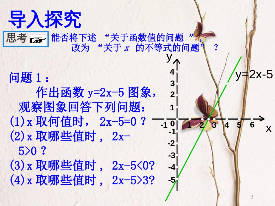 八年级数学下册 2.5 一元一次不等与一次函数课件 （新版）北师大版_第3页