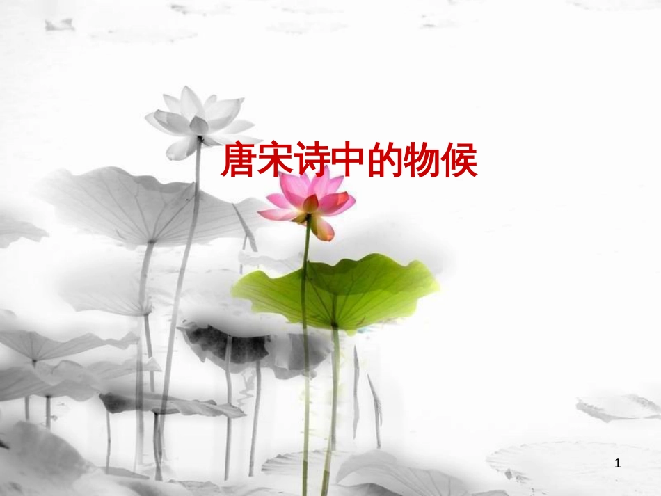 七年级语文上册 第四单元 14 唐宋诗中的物候课件 鄂教版_第1页