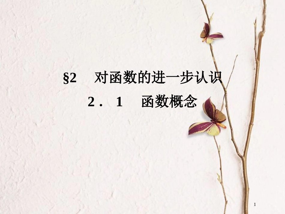 版高中数学 第二章 函数 2.1 函数概念课件 北师大版必修1_第1页