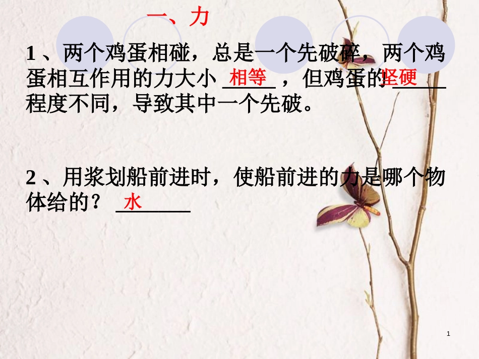 八年级物理下册 第七章 力复习课件 （新版）新人教版[共32页]_第1页