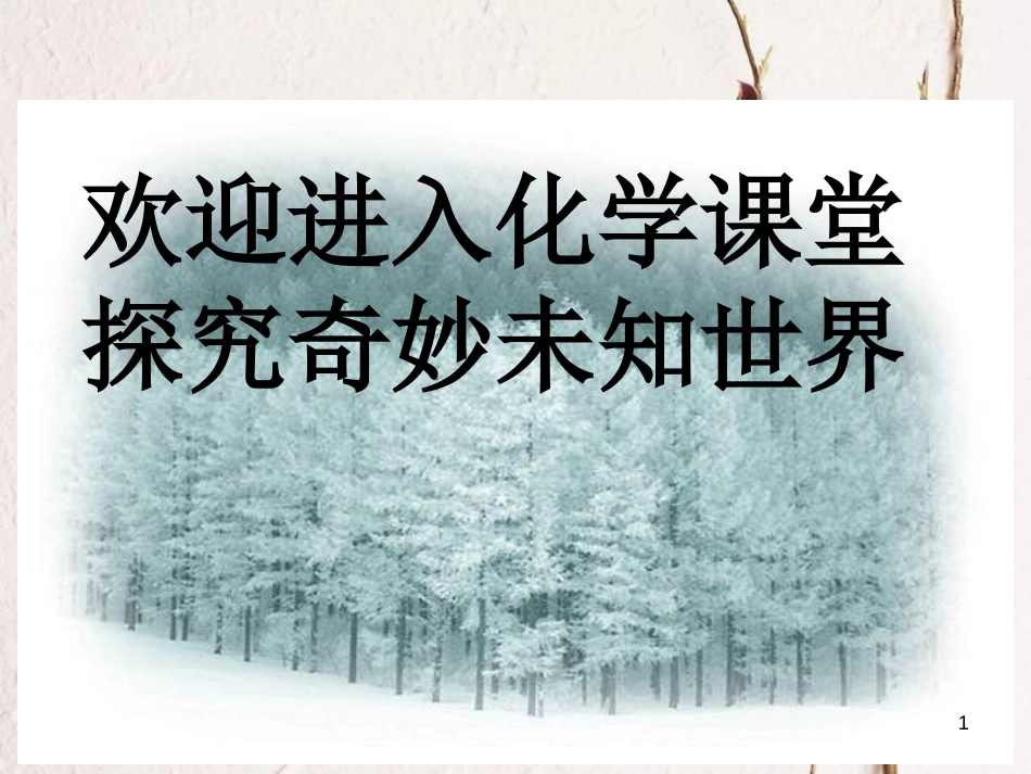 九年级化学上册 绪言 使世界变得更加绚丽多彩教学课件 （新版）新人教版_第1页