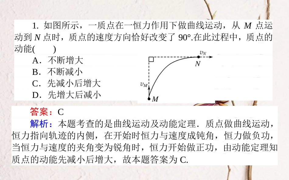 （全国通用）2019版高考物理 全程刷题训练 周测五（A卷）课件(1)_第3页