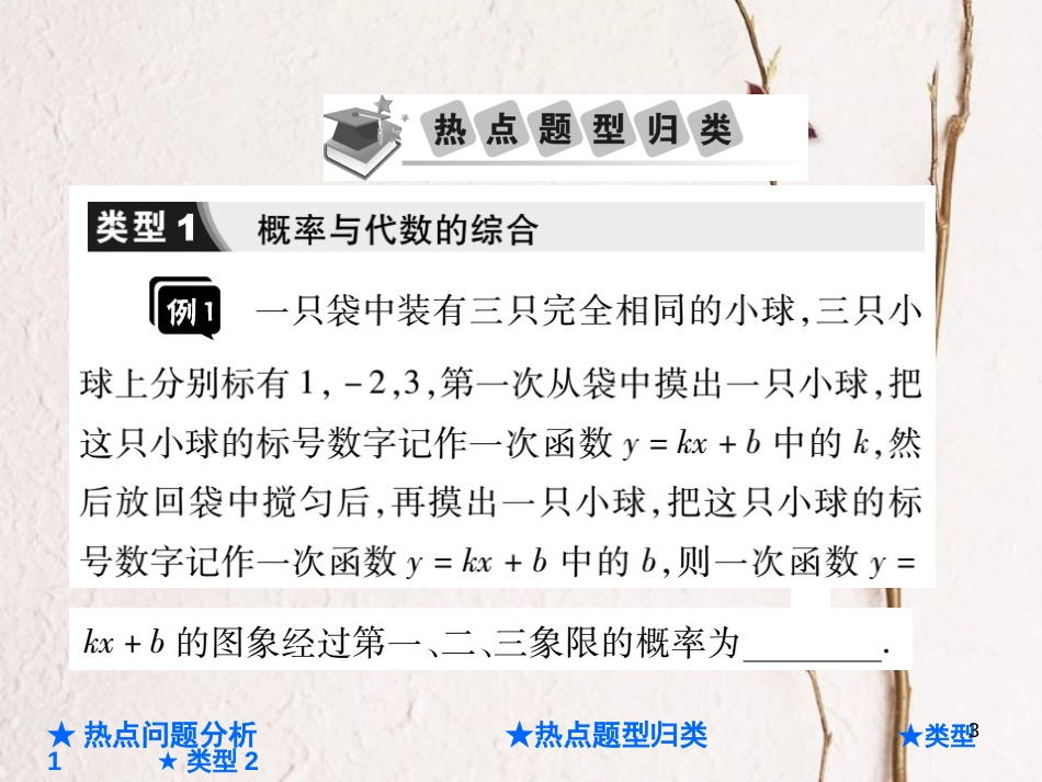 中考数学总复习 第二部分 重点专题提升 专题八 与代数、几何相关的概率计算课件_第3页