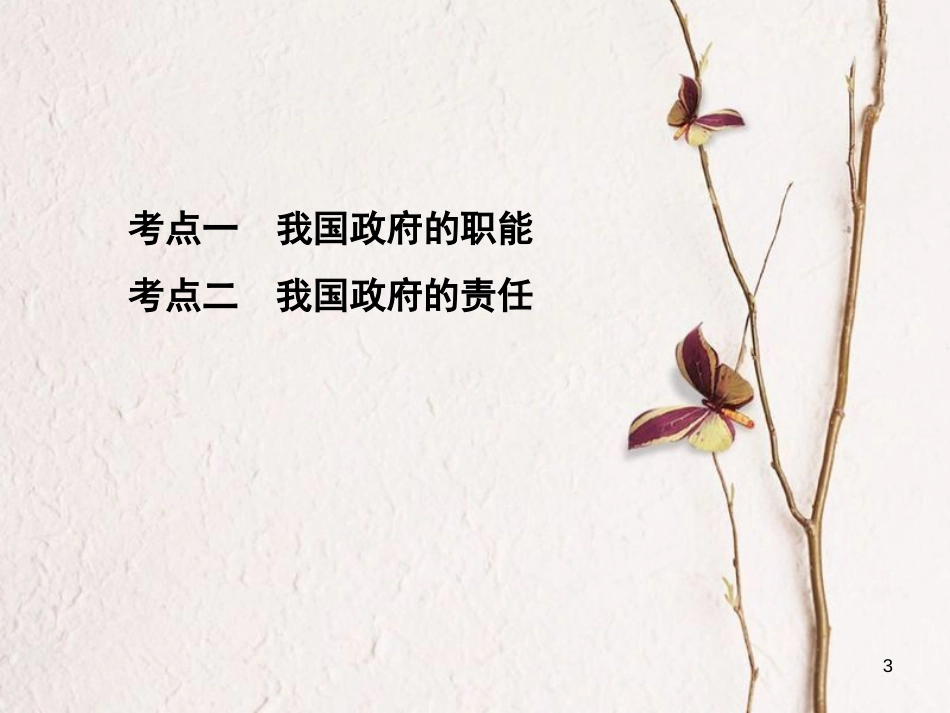 2019届高考政治一轮复习 第六单元 为人民服务的政府 第14课时 我国政府是人民的政府课件 新人教版必修2_第3页