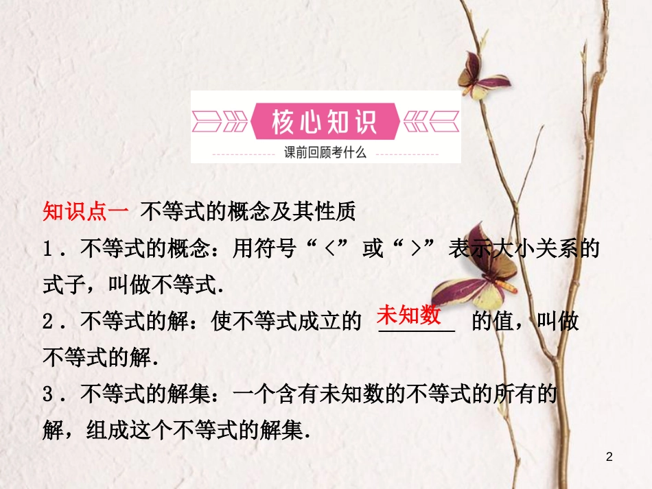 河北省中考数学总复习 第二章 方程与不等式 第四节 一元一次不等式(组)课件_第2页