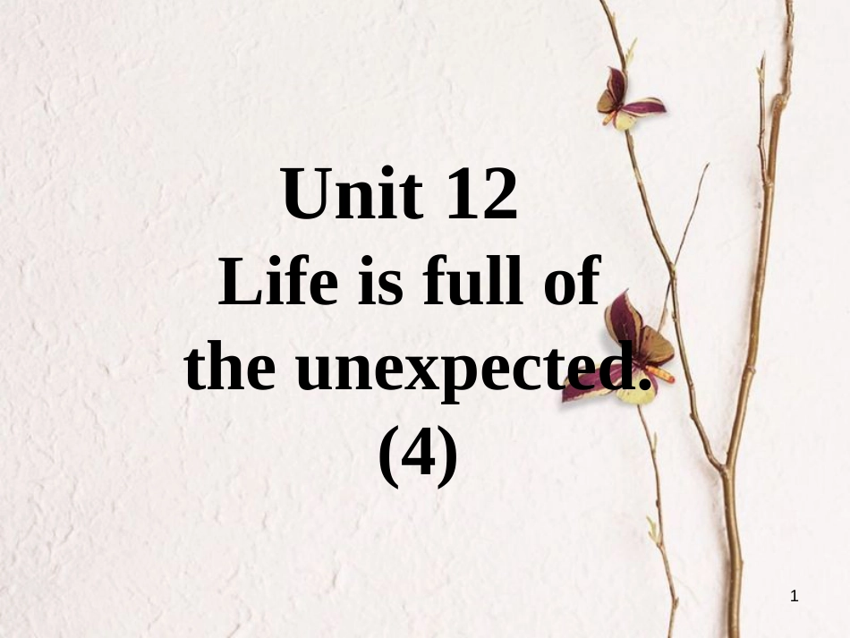 九年级英语全册 口译精练 Unit 12 Life is full of the unexpected(4)课件 （新版）人教新目标版_第1页