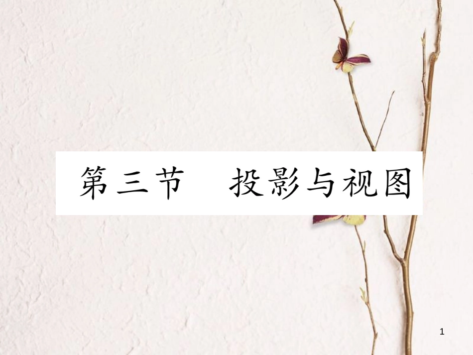 （青海专版）中考数学复习 第1编 教材知识梳理篇 第6章 图形的变化 第3节 投影与视图（精讲）课件_第1页
