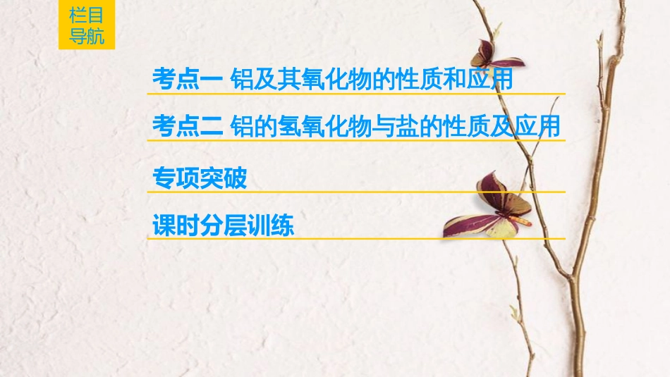 2019年高考化学一轮复习 第4章 材料家族中的元素 第2节 铝及其化合物课件 鲁科版_第2页