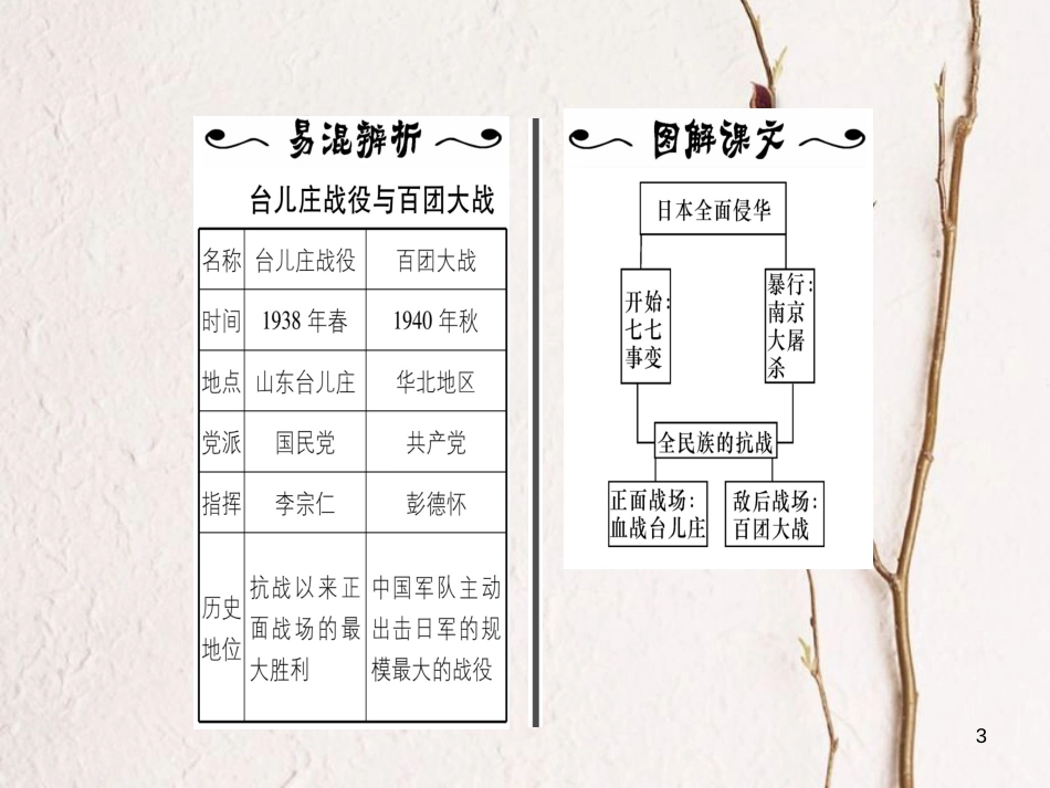 八年级历史上册 第4单元 伟大的抗日战争 第19课“血肉筑起的长城”作业课件 岳麓版_第3页