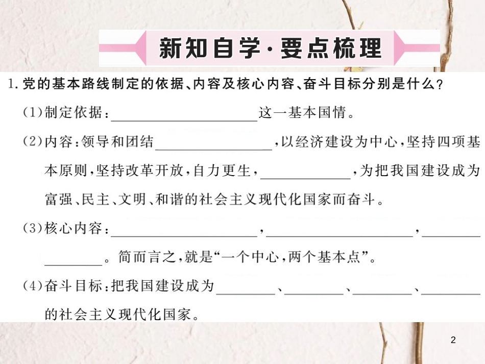 九年级政治全册 第五单元 国策经纬 第十四课《小平，您好》第2框《一个中心，两个基本点》课件 教科版_第2页