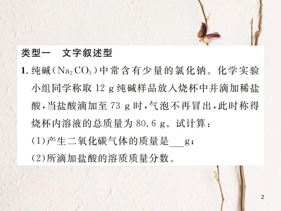 九年级化学下册 专题复习（五）计算应用题课件 （新版）新人教版_第2页