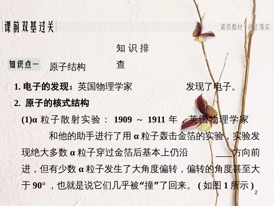 2019版高考物理总复习 第十二章 波粒二象性 原子结构和原子核 基础课2 原子结构 原子核课件(1)_第2页