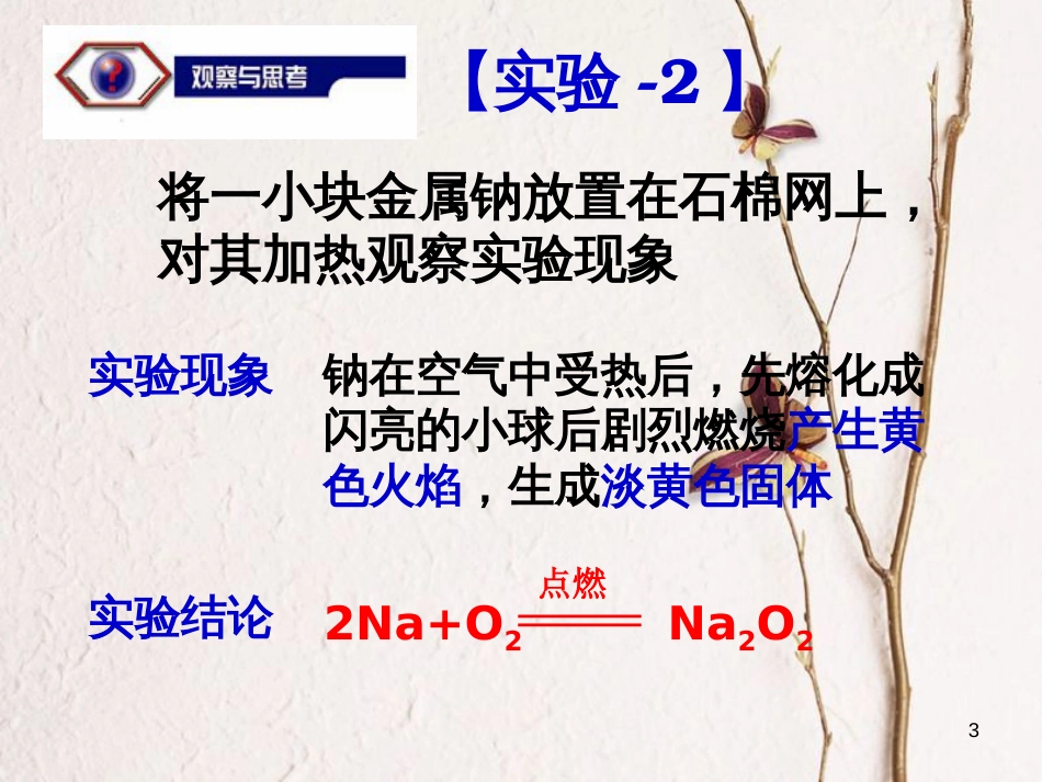 高中化学 专题2 从海水中获得的化学物质 第2单元 钠、镁及其化合物——金属钠的性质和应用课件 苏教版必修1_第3页