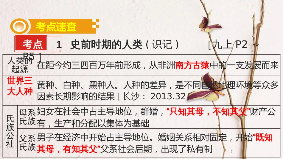 湖南省中考历史总复习模块四世界古代史第一单元上古人类文明课件新人教版_第3页